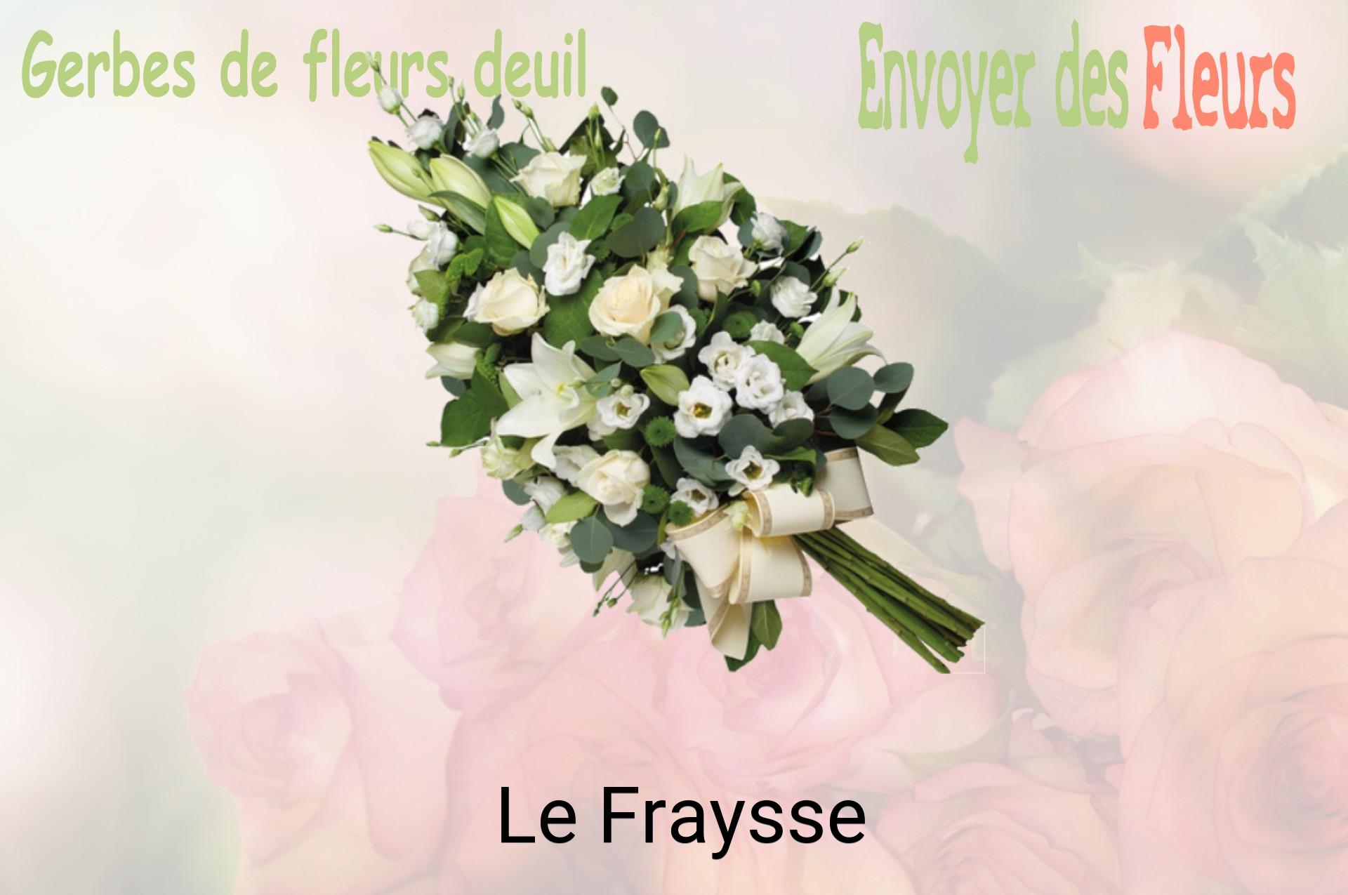 Gerbe de fleurs de deuil livrée à Le Fraysse